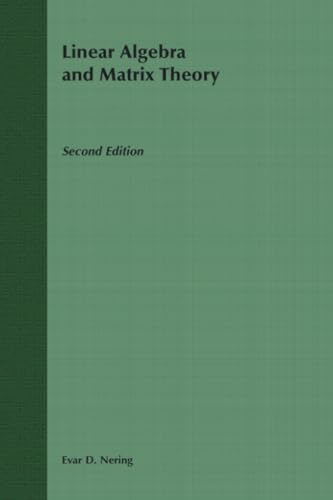 Linear Algebra and Matrix Theory book cover