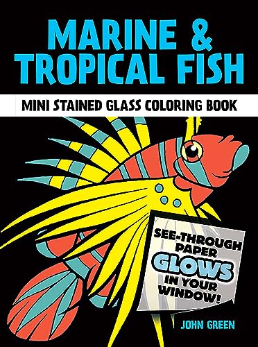 Marine Tropical Fish Stained Glass Coloring Book book cover