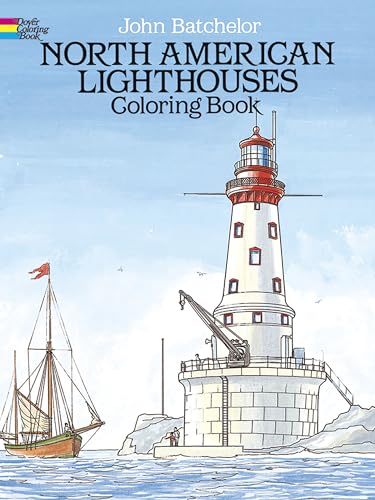 North American Lighthouses Coloring Book book cover