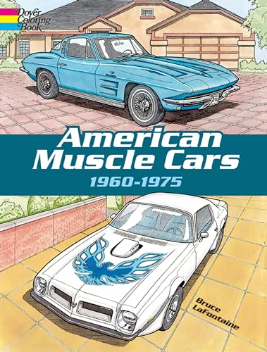 American Muscle Cars, 1960-1975 Coloring Book book cover