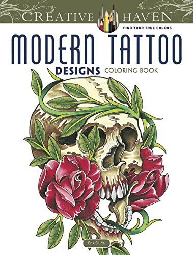Creative Haven Modern Tattoo Designs Coloring Book book cover