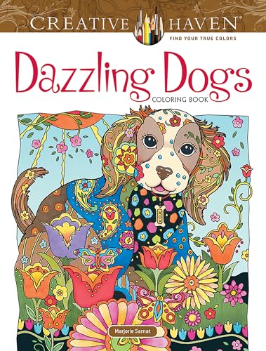 Creative Haven Dazzling Dogs Coloring Book book cover