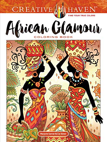 Creative Haven African Glamour Coloring Book book cover