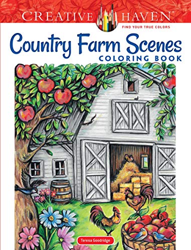 Creative Haven Country Farm Scenes Coloring Book book cover