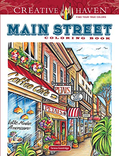 Creative Haven Main Street Coloring Book book cover