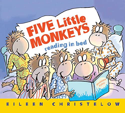 Five Little Monkeys Reading in Bed book cover