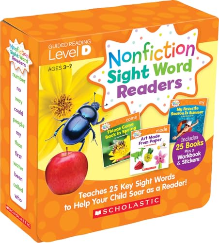 Nonfiction Sight Word Readers: Guided Reading Level D (Parent Pack): Teaches 25 key Sight Words to Help Your Child Soar as a Reader! book cover