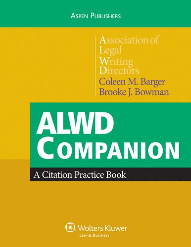 Alwd Companion: A Citation Practice Book book cover