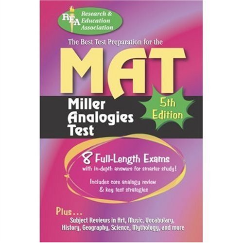 MAT -- The Best Test Preparation for the Miller Analogies Test book cover