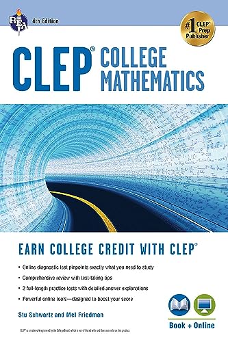 CLEP® College Mathematics, 4th Ed., Book + Online book cover