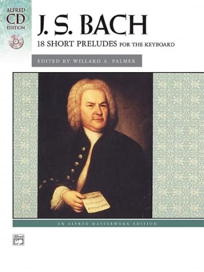 Bach -- 18 Short Preludes: Book & CD book cover