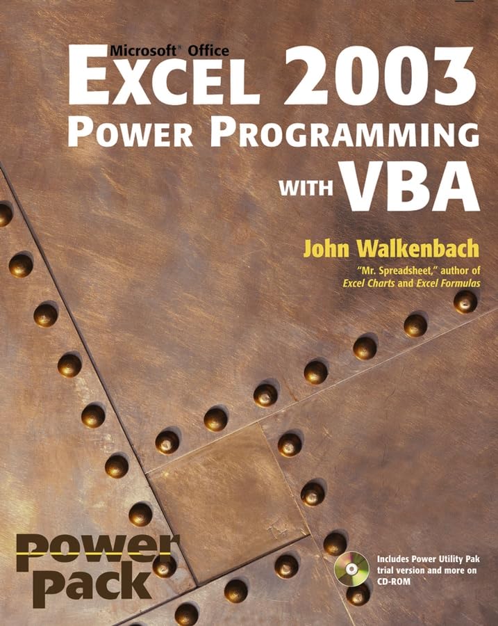 Excel 2003 Power Programming with VBA book cover