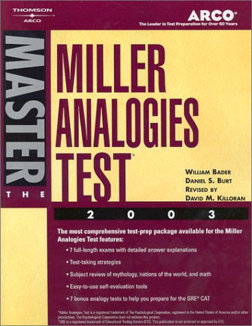 Arco Master the Miller Analgies Test book cover