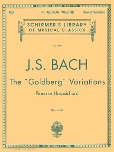 Bach: Goldberg Variations: Schirmer Library of Classics Volume 1980 Piano Solo book cover