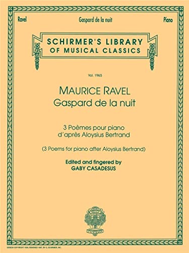 Gaspard de la Nuit: Schirmer Library of Classics Volume 1965 Piano Solo book cover