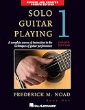 Solo Guitar Playing Book 1 Fourth Edition by Frederick Noad | Classical Guitar Method for Beginners and Students | Guitar Technique and Music Theory Book with Chords Exercises and Repertoire