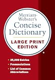 Merriam Webster S Concise Dictionary Large Print Edition