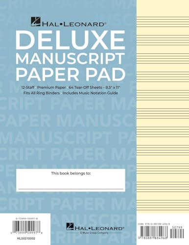 Manuscript Paper (Deluxe Pad)(Blue Cover) book cover