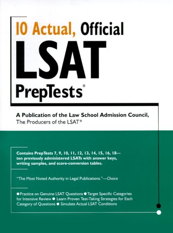10 Actual, Official LSAT PrepTests book cover