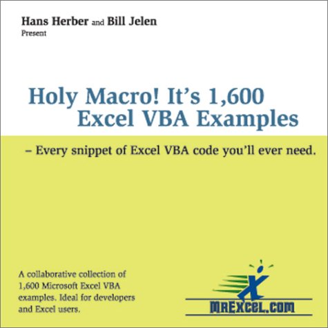 Holy Macro! It's 1,600 Excel VBA Examples book cover