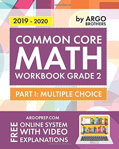 Argo Brothers Math Workbook, Grade 2: Common Core Multiple Choice (2nd Grade) 2017 Edition book cover