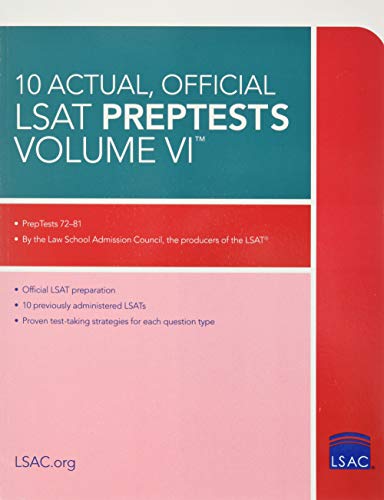 10 Actual, Official LSAT Preptests Volume VI: (preptests 72-81) book cover