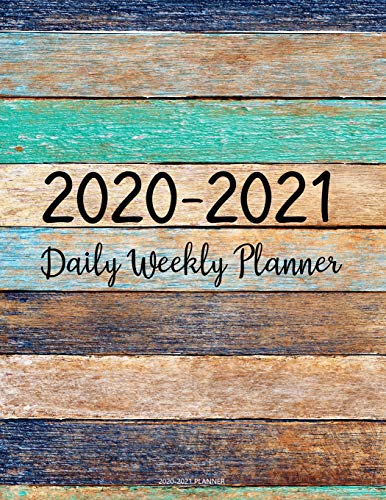 2020-2021 Planner: Jan 2020 - Dec 2021 2 Year Daily Weekly Monthly Calendar Planner W/ To Do List Academic Schedule Agenda Logbook Or Student & Teacher Organizer Journal Notebook, Appointment Business Planners W/ Holidays Painted Color Wood book cover
