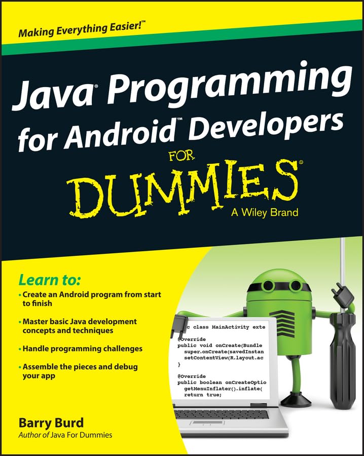 Java Programming for Android Developers for Dummies book cover
