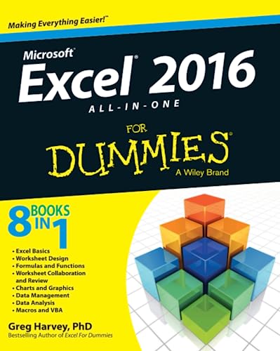 Excel 2016 All-In-One for Dummies book cover