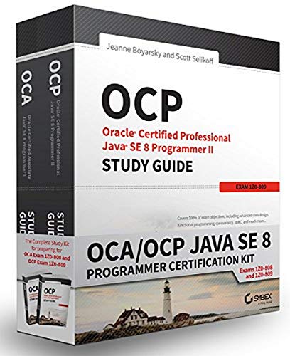 OCA/OCP Java SE 8 Programmer Certification Kit: Exam 1Z0-808 and Exam 1Z0-809 book cover