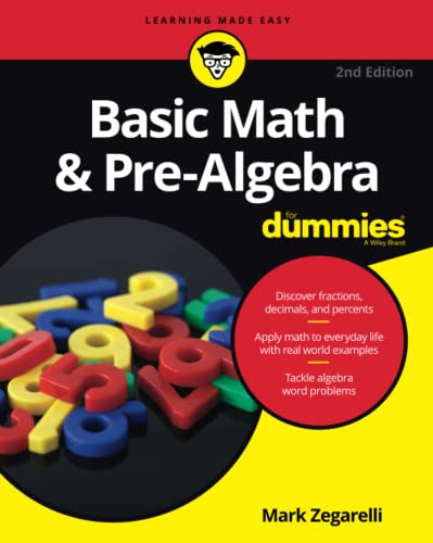 Basic Math & Pre-Algebra for Dummies book cover