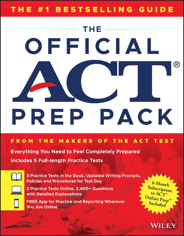 The Official ACT Prep Pack with 6 Full Practice Tests (4 in Official ACT Prep Guide + 2 Online) book cover