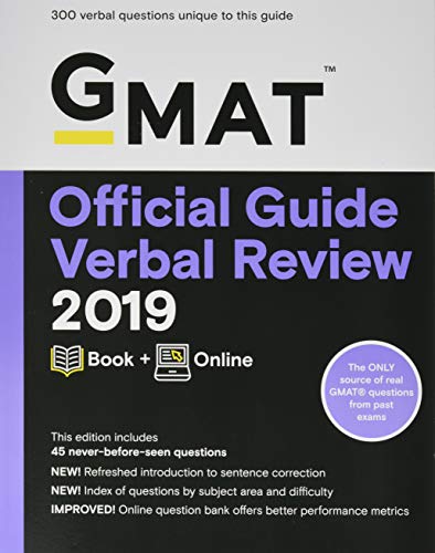 GMAT Official Guide Verbal Review 2019: Book + Online book cover