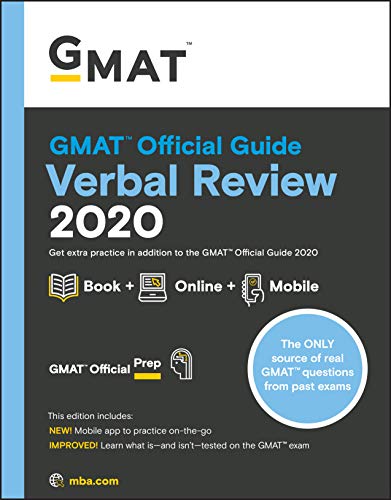 GMAT Official Guide 2020 Verbal Review: Book + Online Question Bank book cover
