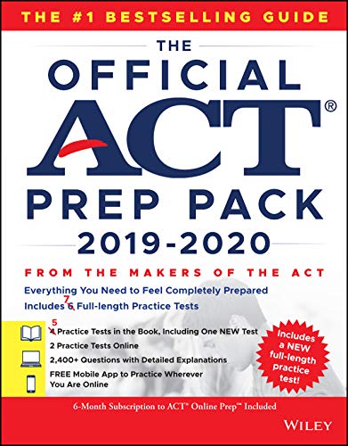 The Official ACT Prep Pack 2019-2020 with 7 Full Practice Tests, (5 in Official ACT Prep Guide + 2 Online) book cover