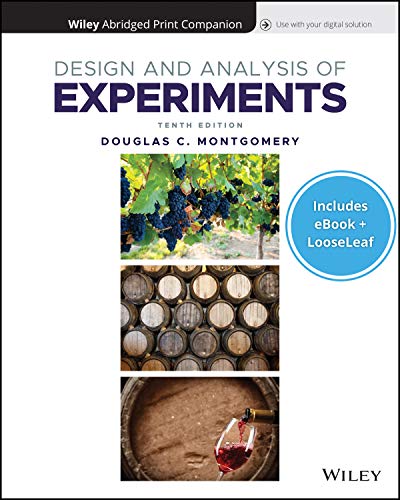 Design and Analysis of Experiments book cover