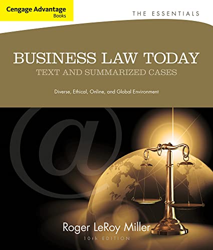 Business Law Today, the Essentials: Text and Summarized Cases book cover