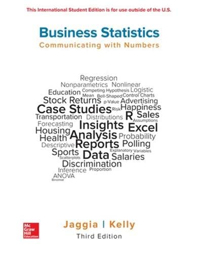 BUSINESS STATISTICS: COMMUNICATING WITH NUMBERS - 3E book cover