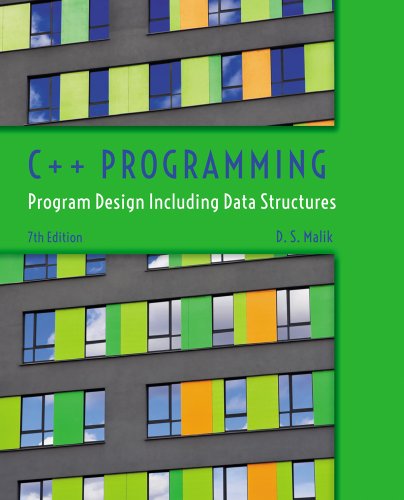 C++ Programming: Program Design Including Data Structures book cover