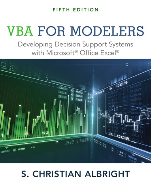 VBA for Modelers: Developing Decision Support Systems with Microsoft Office Excel book cover