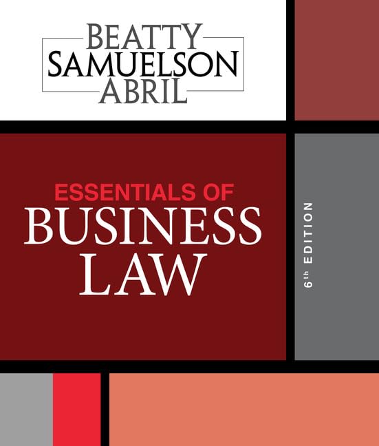 Essentials of Business Law book cover