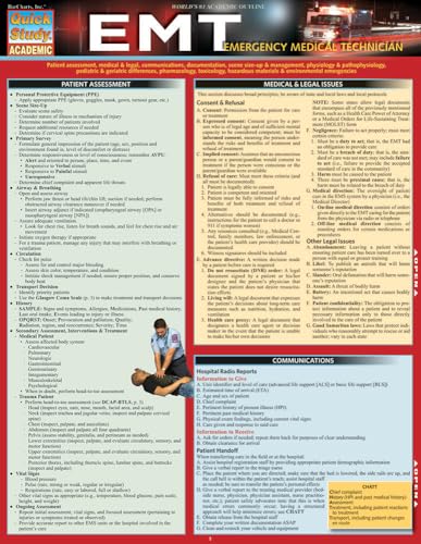 EMT - Emergency Medical Technician (Quick Study Academic) book cover