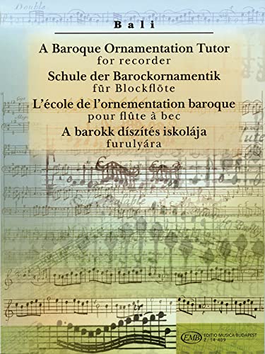 A Baroque Ornamentation Tutor for Recorder: For Recorder & Keyboard book cover