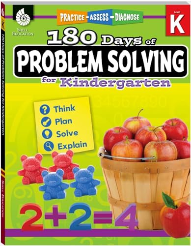 180 Days of Problem Solving for Kindergarten: Practice, Assess, Diagnose book cover
