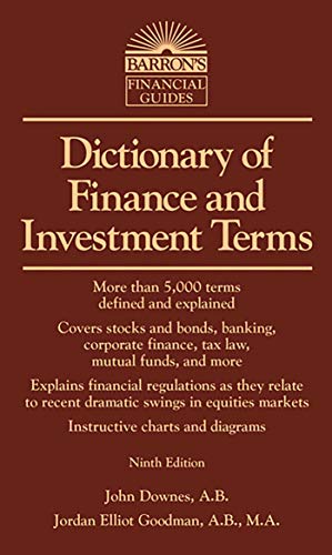 Dictionary of Finance and Investment Terms book cover