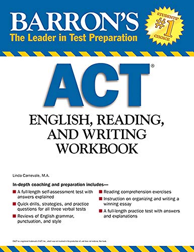 Barron's ACT English, Reading, and Writing Workbook book cover