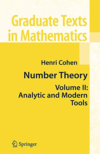Number Theory, Volume 2: Analytic and Modern Tools book cover