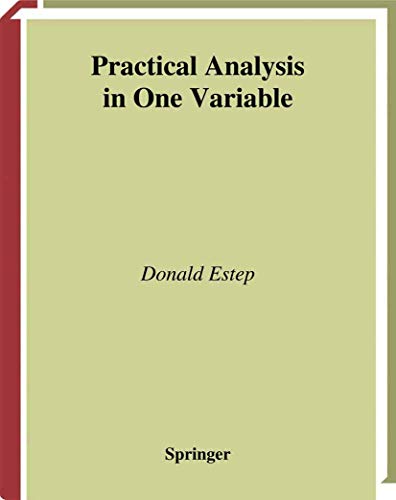 Practical Analysis in One Variable book cover