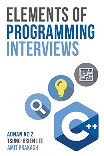 Elements of Programming Interviews: The Insiders' Guide C++ book cover
