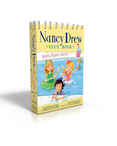 Nancy Drew Clue Book Mystery Mayhem Collection Books 1-4: Pool Party Puzzler; Last Lemonade Standing; A Star Witness; Big Top Flop book cover